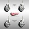 Service Caster 5 Inch 316SS Black Polyurethane Swivel 1/2 Inch Threaded Stem Caster Set Brake SCC SS316TS20S514-PPUB-BLK-TLB-121315-4 - alternate 3
